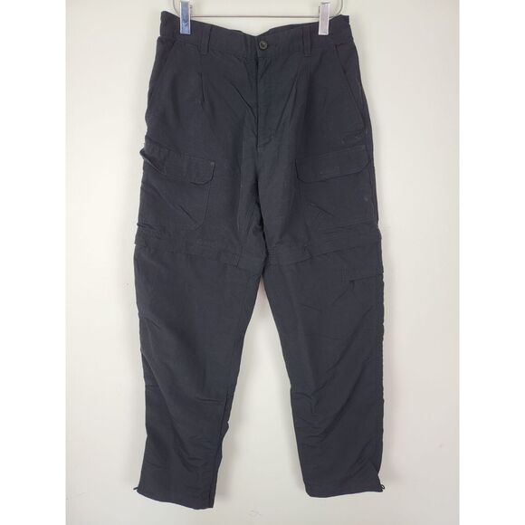 Royal Robbins Pants - Royal Robbins Zip and Go Pant 6 Womens Black Mid Rise Cargo Quick Dry Outdoor